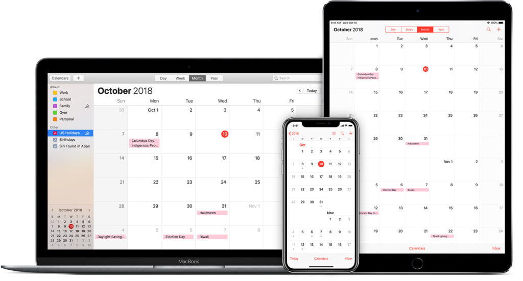 Aplikace pro iPhone Apple Kalendář